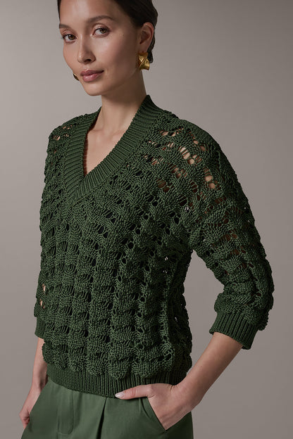 Donna Karan 3/4 SLEEVE SWEATER