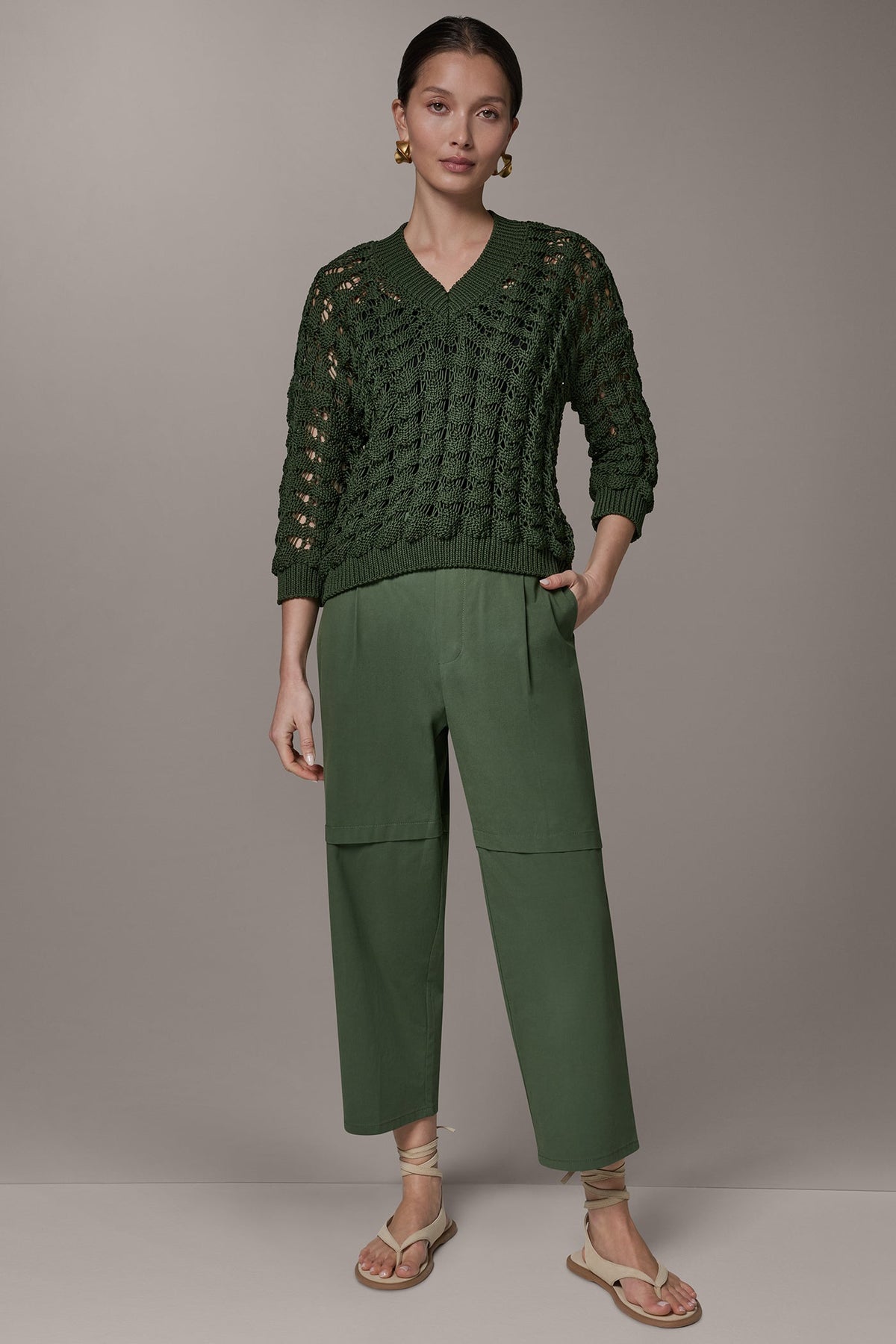 Donna Karan 3/4 SLEEVE SWEATER