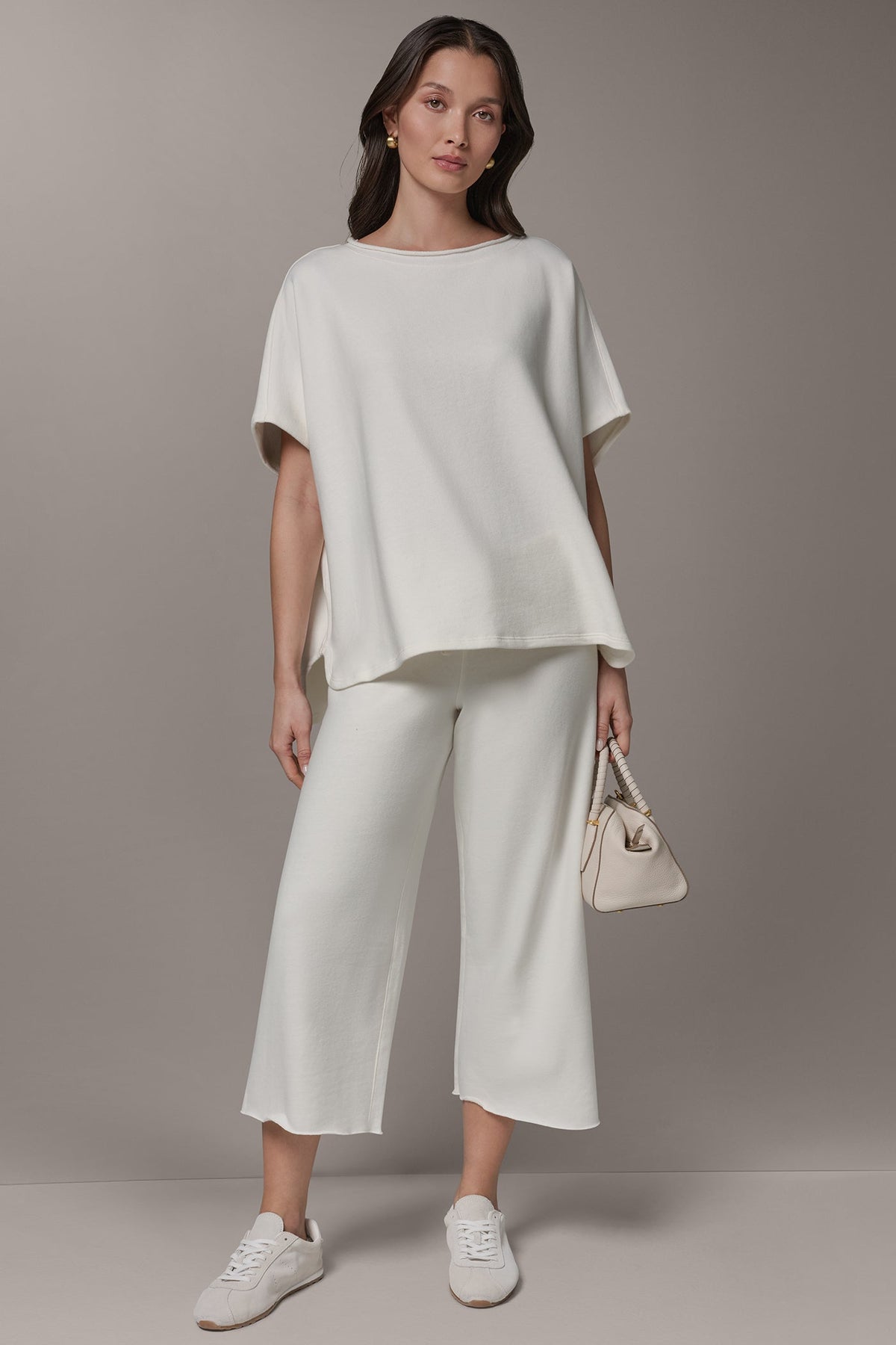 Donna Karan SHORT SLEEVE BOATNECK PULLOVER