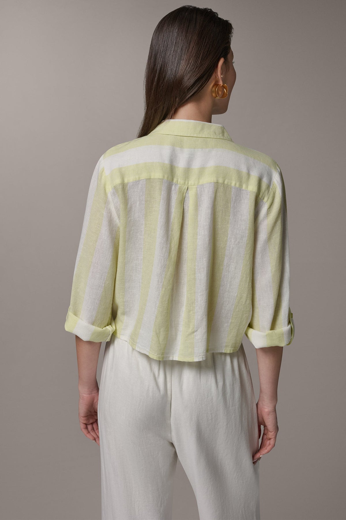 Donna Karan LONG SLEEVE TIE-FRONT BLOUSE