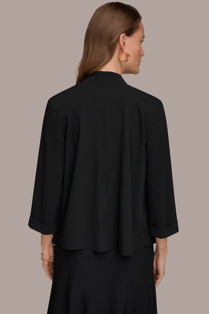 Donna Karan THE MODERN TRAVEL 3/4 SLEEVE SHAWL CARDIGAN JACKET