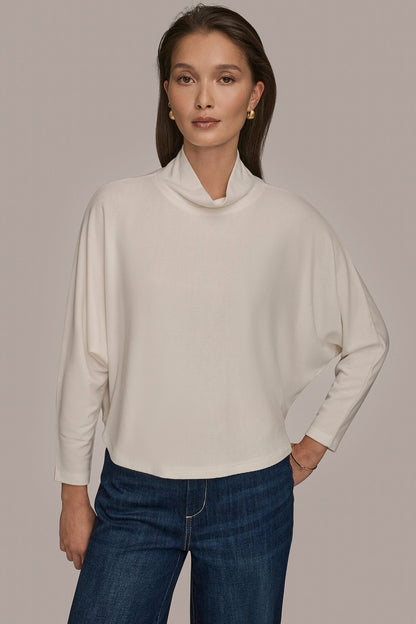 Donna Karan MOCK-NECK TOP