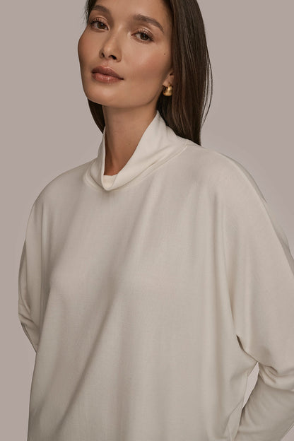 Donna Karan MOCK-NECK TOP
