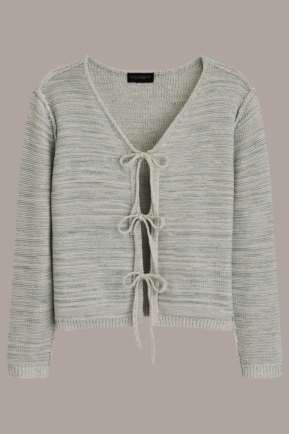 Donna Karan TIE-FRONT CARDIGAN