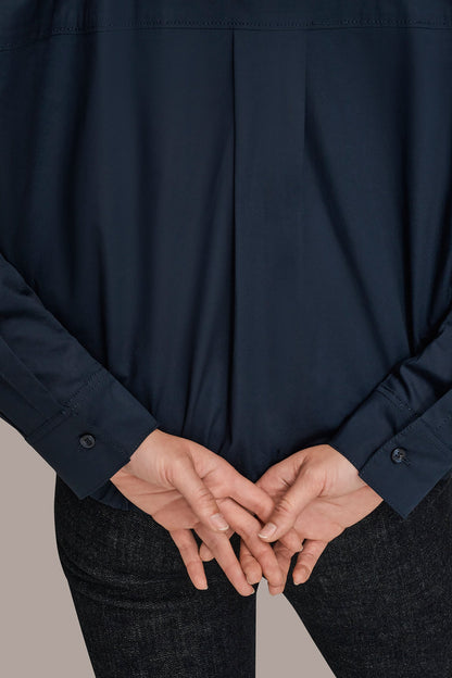 Donna Karan HOODED BUTTON-DOWN SHIRT