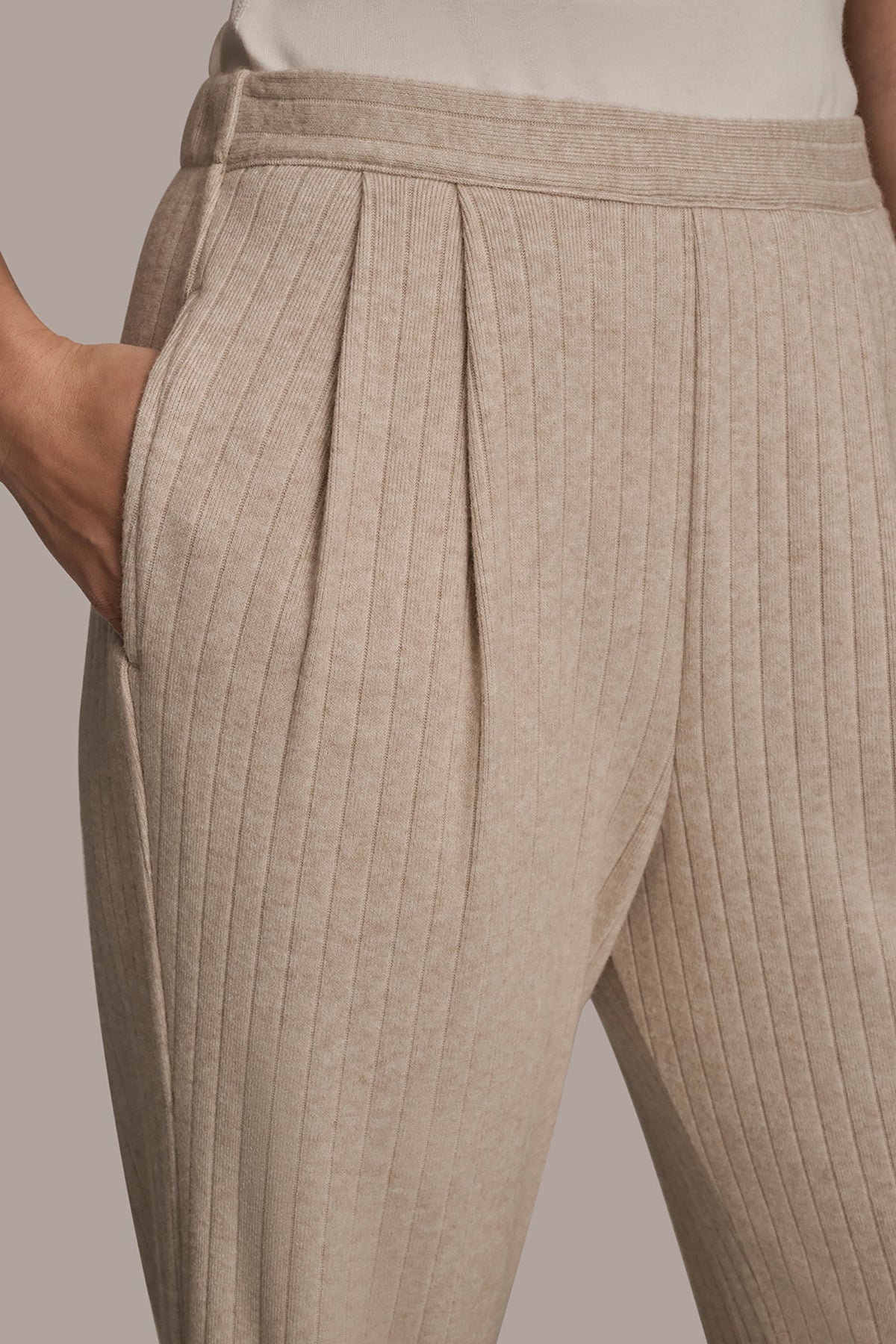 Donna Karan HIGH-RISE PLEATED PANT