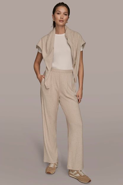 Donna Karan HIGH-RISE PLEATED PANT