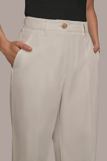 Donna Karan HIGH-RISE PINTUCKED WIDE-LEG TROUSER