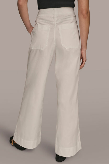 Donna Karan HIGH-RISE PINTUCKED WIDE-LEG TROUSER