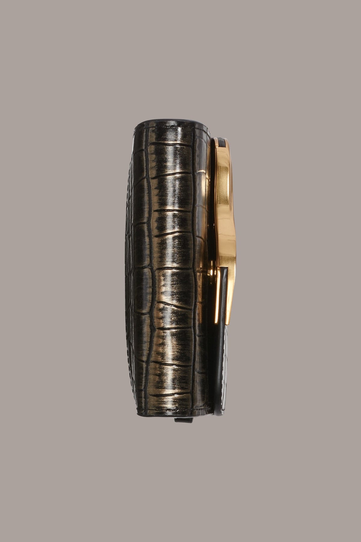 Donna Karan MALVERNE METALLIC CROC-EFFECT MINI CROSSBODY BAG