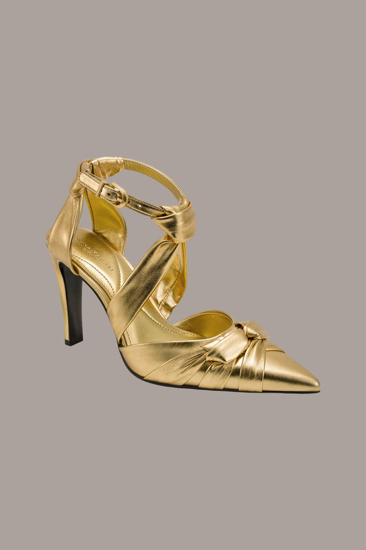 Donna Karan PHIA METALLIC STRAPPY PUMP