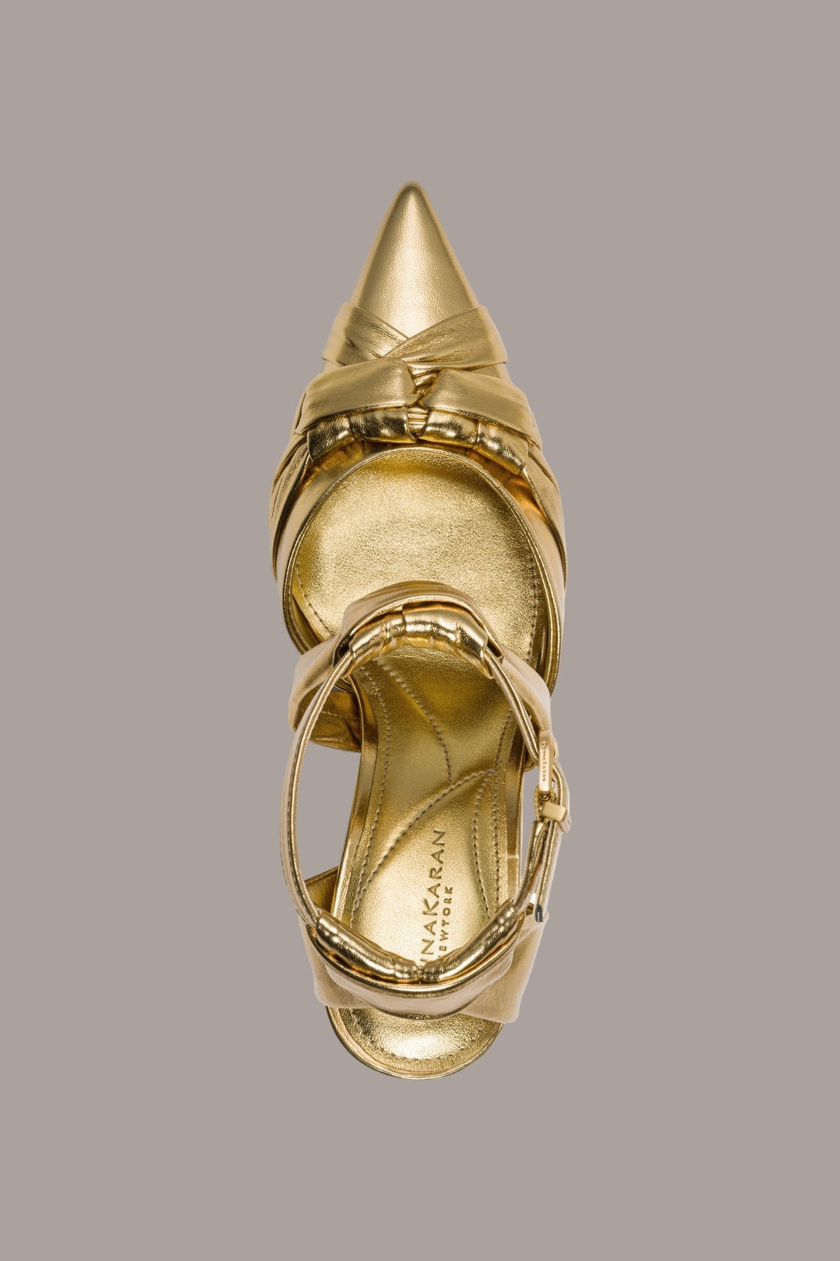 Donna Karan PHIA METALLIC STRAPPY PUMP