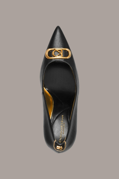 Donna Karan PANTHIA LOGO-EMBELLISHED HIGH PUMP