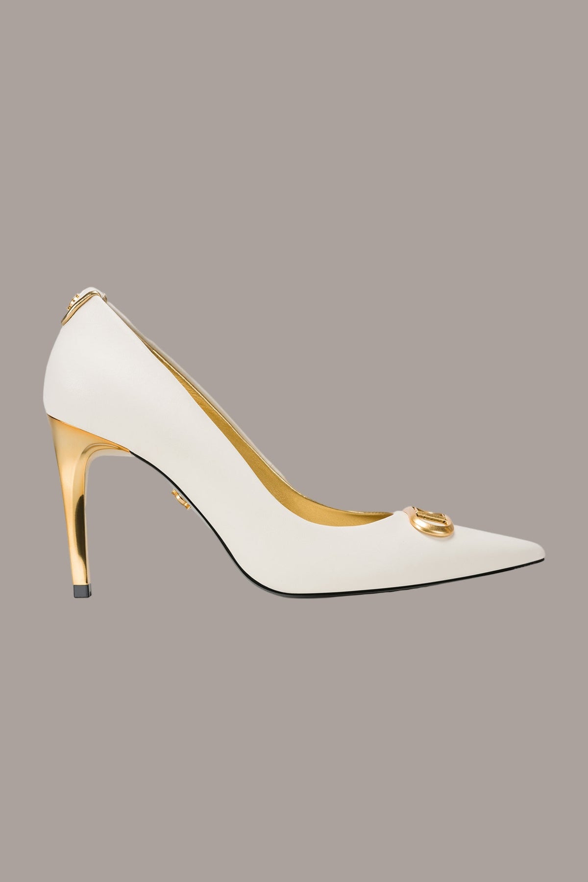 Donna Karan PANTHIA LOGO-EMBELLISHED HIGH PUMP