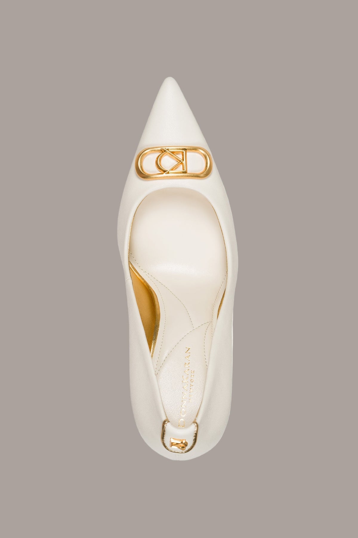 Donna Karan PANTHIA LOGO-EMBELLISHED HIGH PUMP