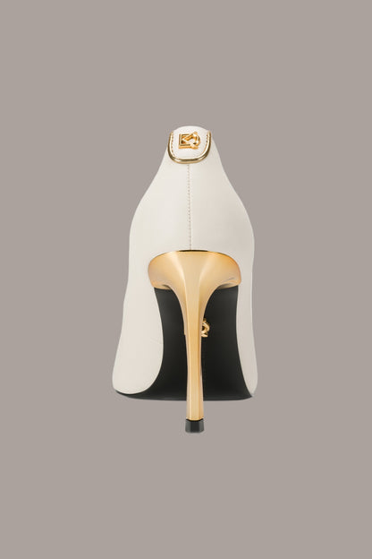 Donna Karan PANTHIA LOGO-EMBELLISHED HIGH PUMP
