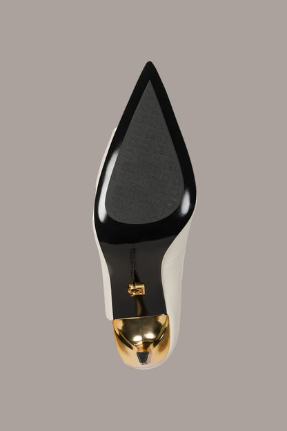 Donna Karan PANTHIA LOGO-EMBELLISHED HIGH PUMP
