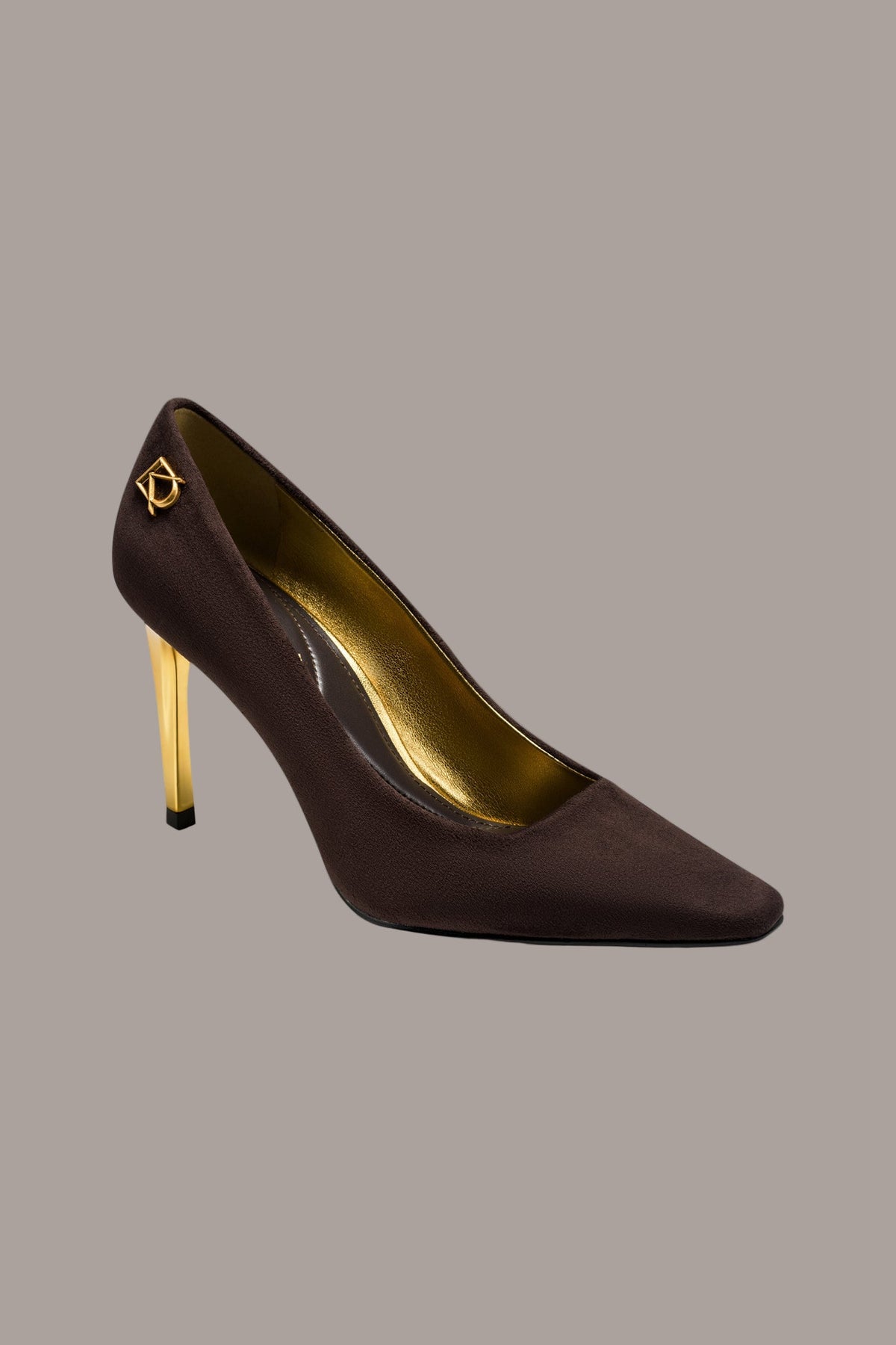 Donna Karan SAVITA LOGO-EMBELLISHED HIGH PUMP