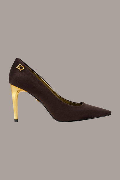 Donna Karan SAVITA LOGO-EMBELLISHED HIGH PUMP