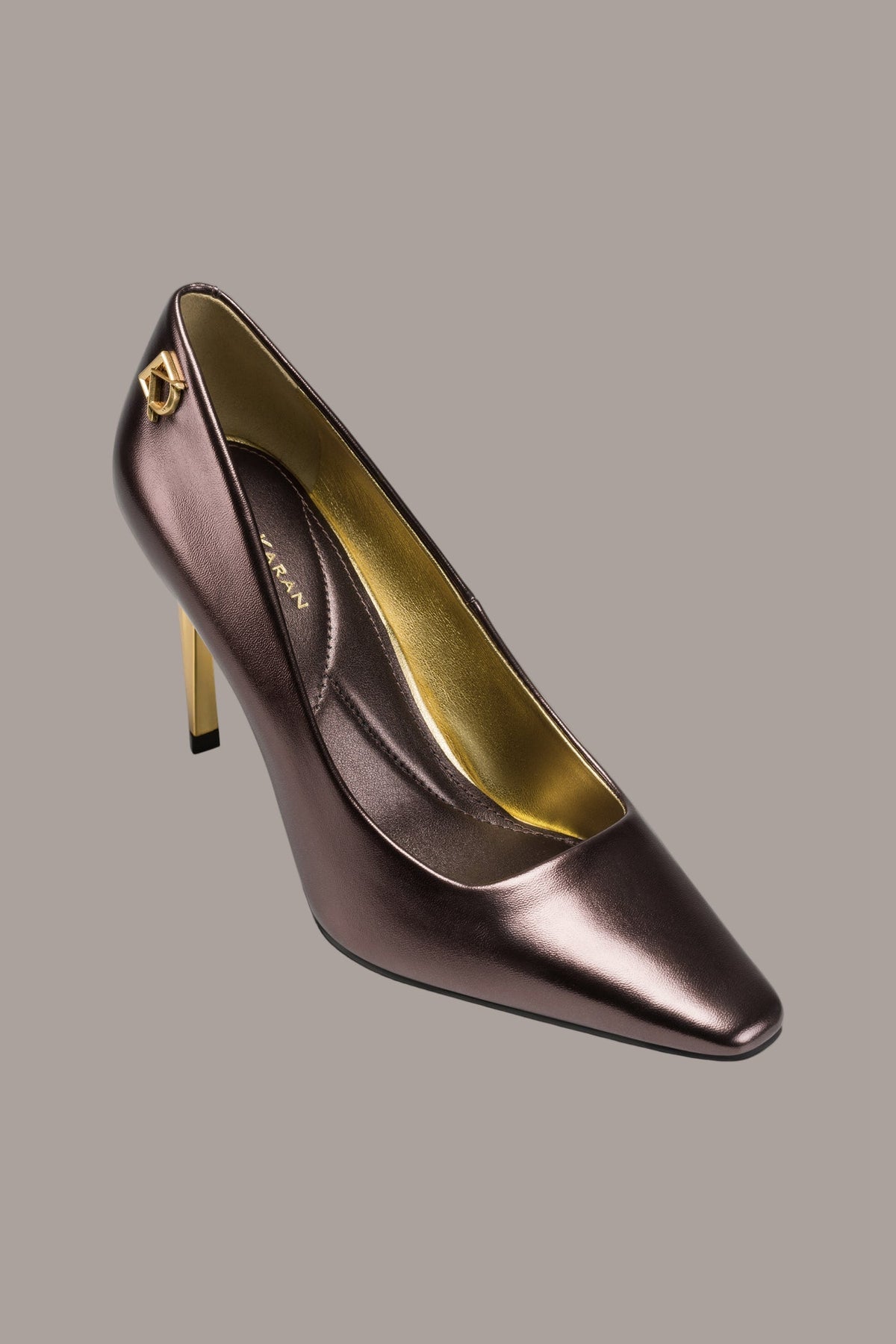 Donna Karan SAVITA LOGO-EMBELLISHED HIGH PUMP