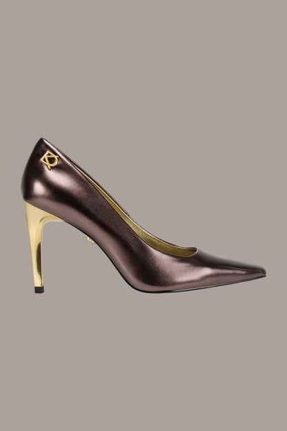 Donna Karan SAVITA LOGO-EMBELLISHED HIGH PUMP