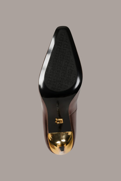 Donna Karan SAVITA LOGO-EMBELLISHED HIGH PUMP