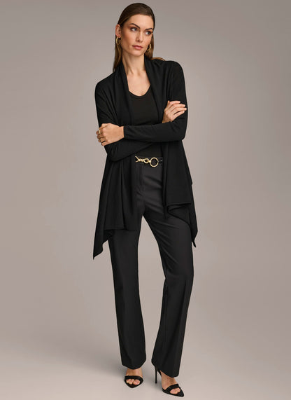 Donna Karan LONG SLEEVE DRAPE CARDIGAN
