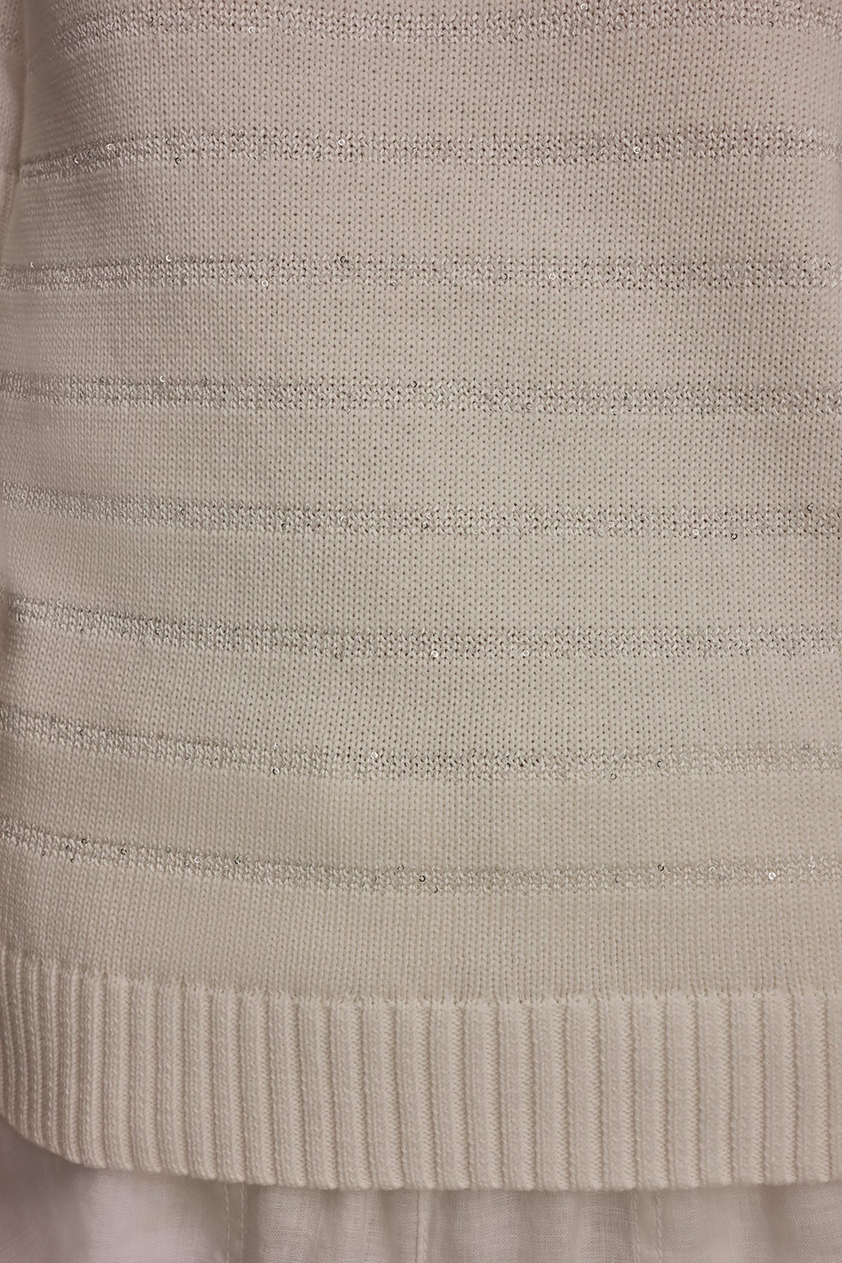 Donna Karan SEQUIN STRIPE SWEATER