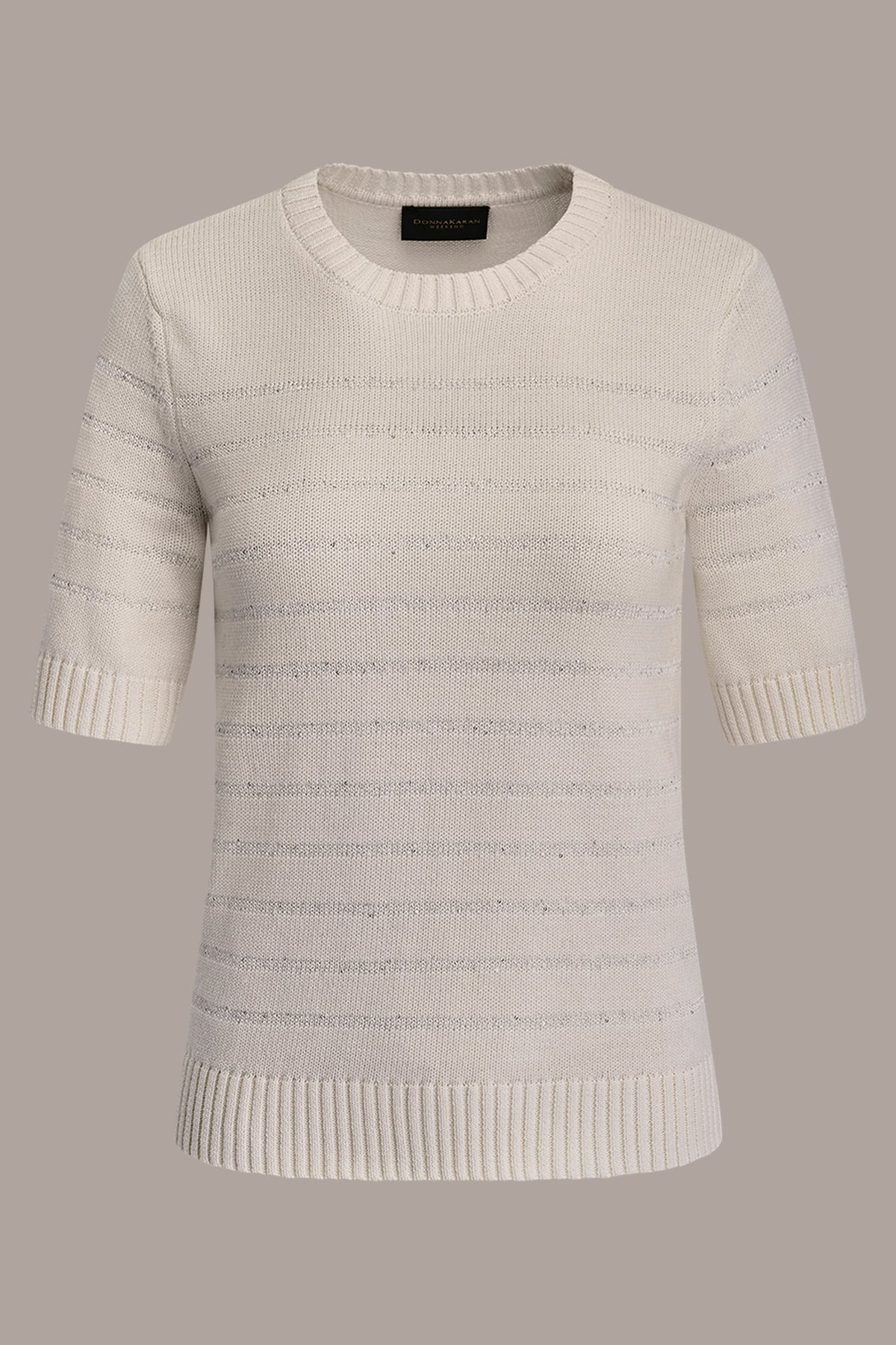 Donna Karan SEQUIN STRIPE SWEATER