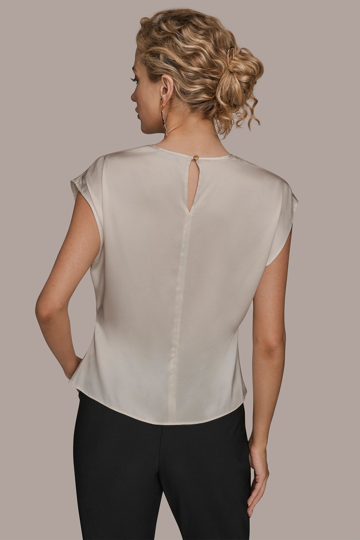Donna Karan CAP SLEEVE BLOUSE