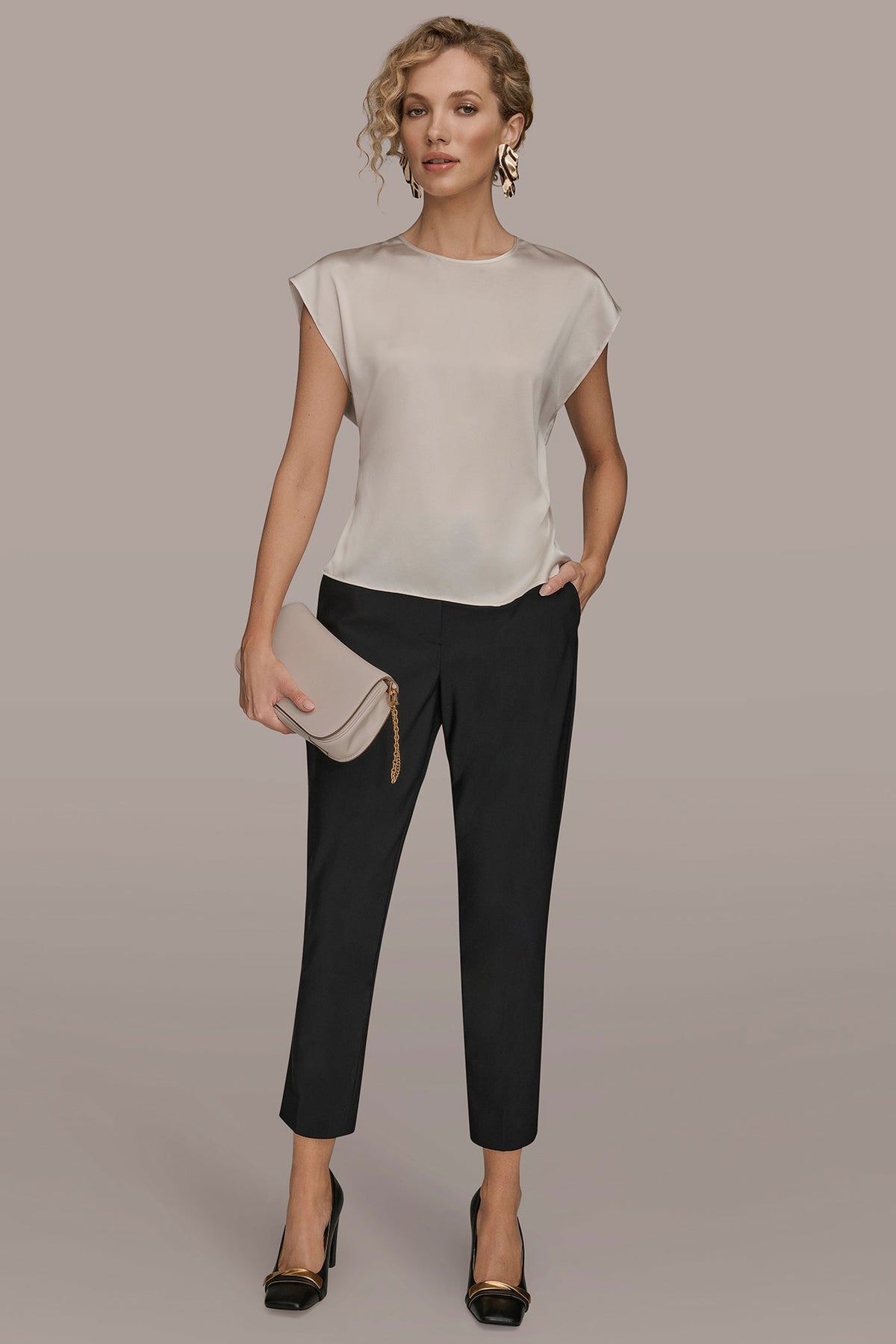 Donna Karan CAP SLEEVE BLOUSE