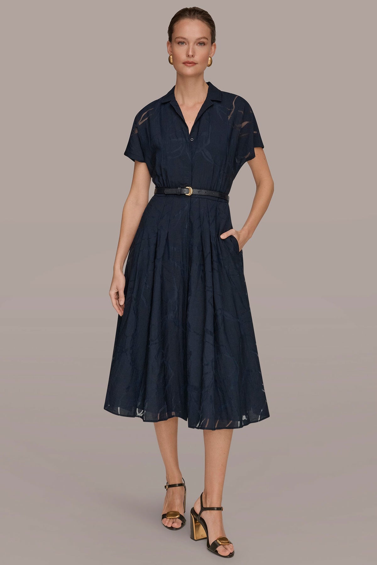 Donna Karan SHORT-SLEEVE SHIRT DRESS