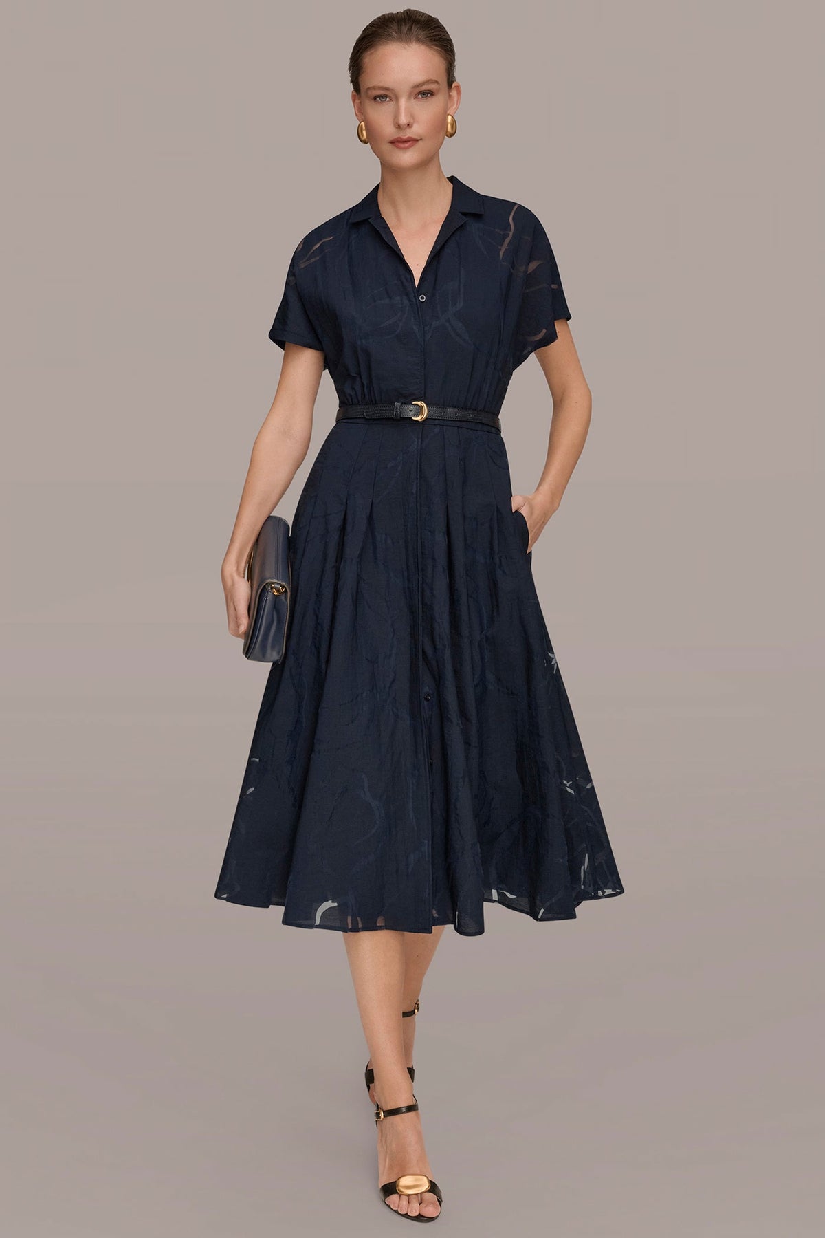 Donna Karan SHORT-SLEEVE SHIRT DRESS