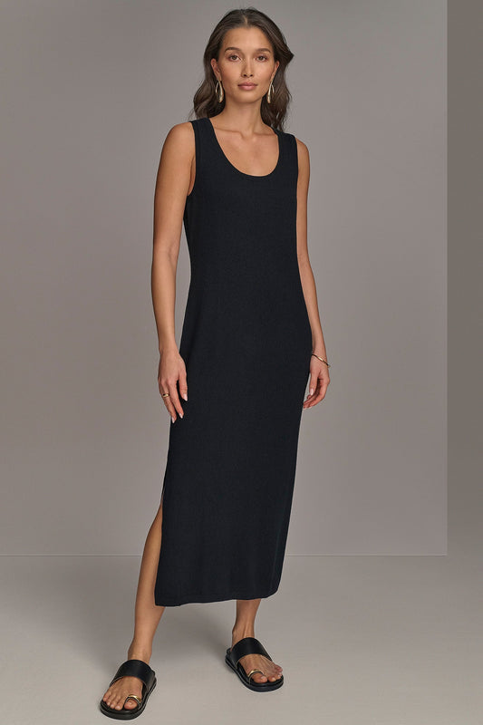 Donna Karan CASHMERE SLEEVELESS MIDI TANK DRESS