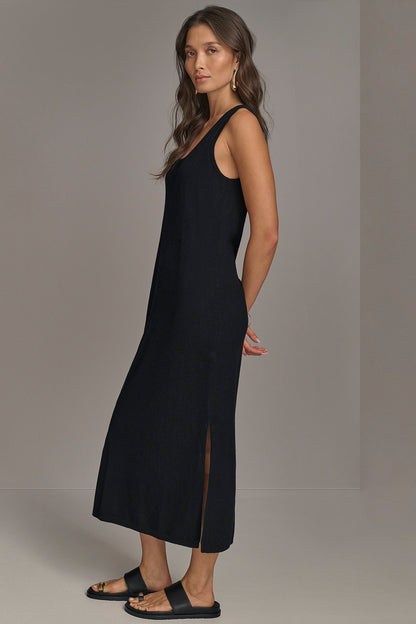 Donna Karan CASHMERE SLEEVELESS MIDI TANK DRESS