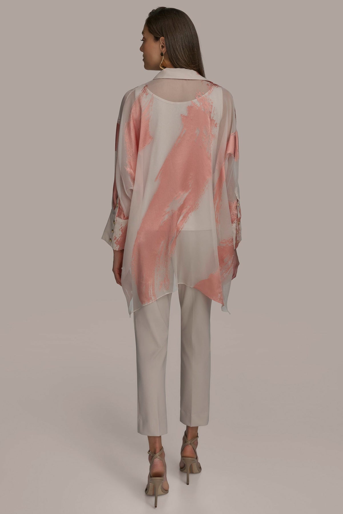 Donna Karan BRUSHSTROKE BURNOUT TOP