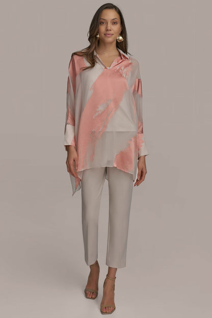 Donna Karan BRUSHSTROKE BURNOUT TOP