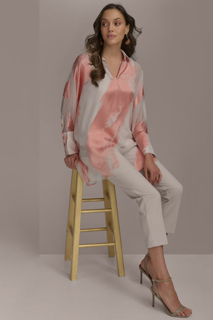 Donna Karan BRUSHSTROKE BURNOUT TOP