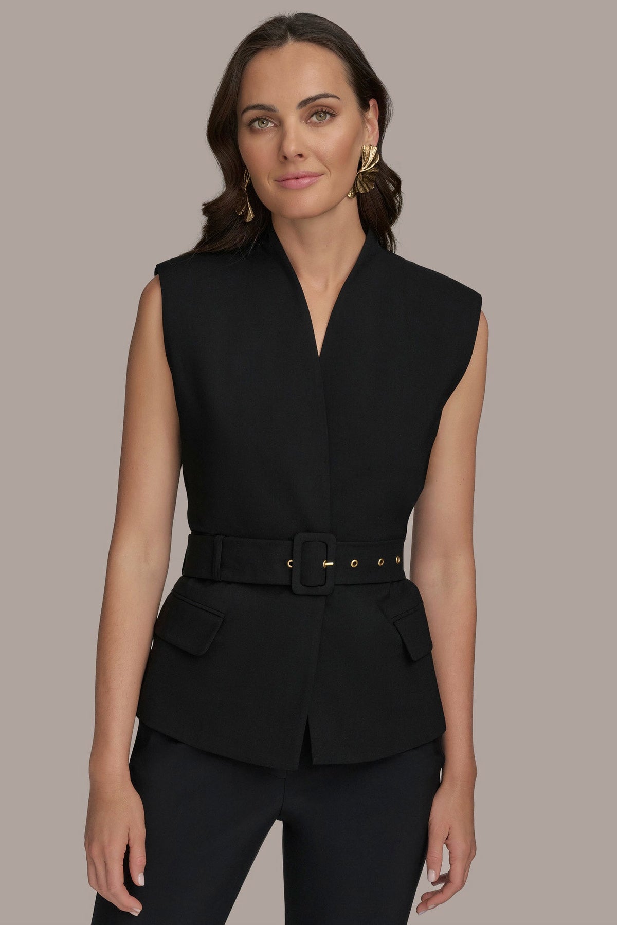 Donna Karan EXTENDED SHOULDER VEST