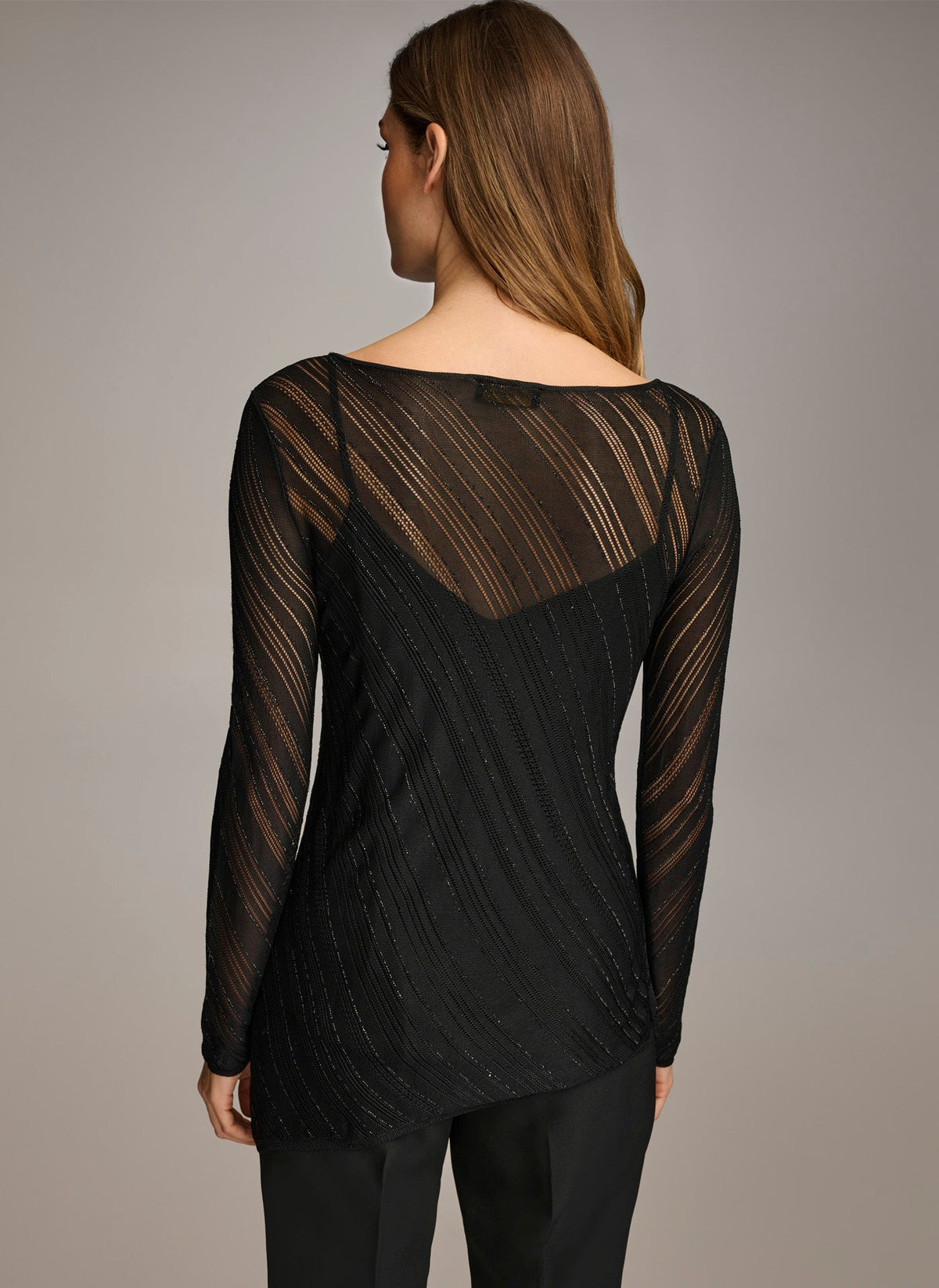 Donna Karan SHEER TOP WITH SHIMMER