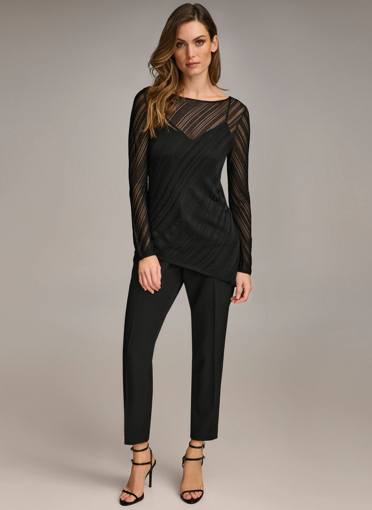 Donna Karan SHEER TOP WITH SHIMMER