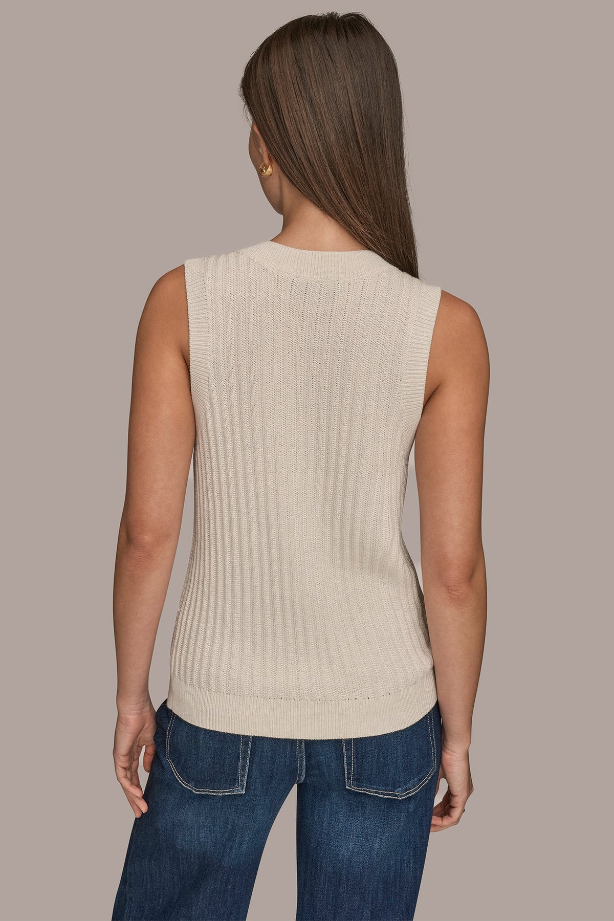 Donna Karan LOOP STITCH SWEATER VEST