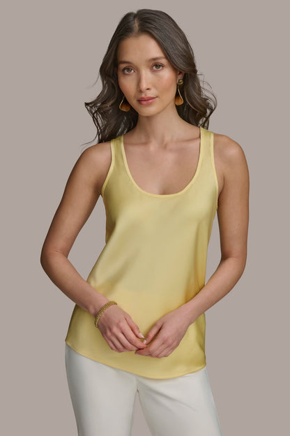Donna Karan SOLID SLEEVELESS SHELL