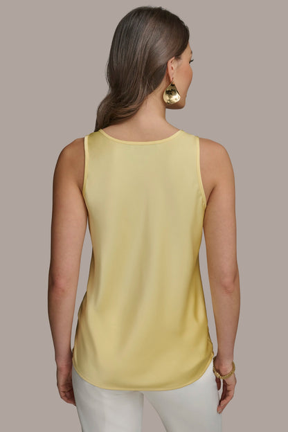Donna Karan SOLID SLEEVELESS SHELL