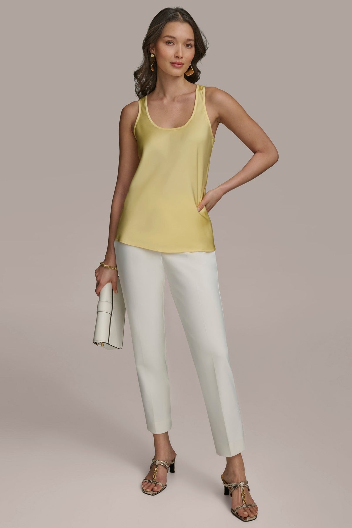 Donna Karan SOLID SLEEVELESS SHELL