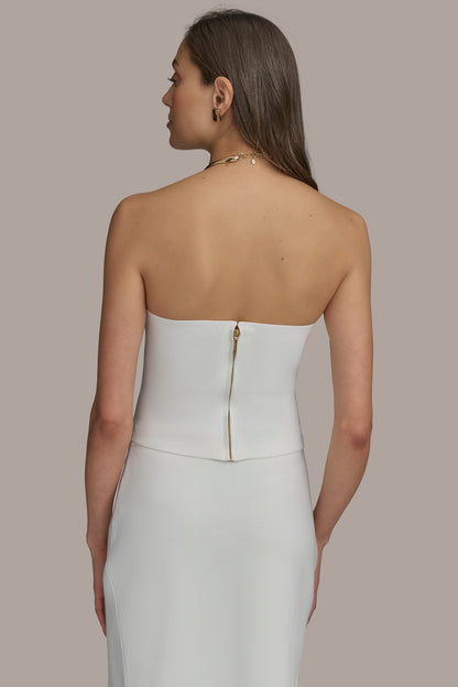 Donna Karan SWEATER BANDEAU TOP