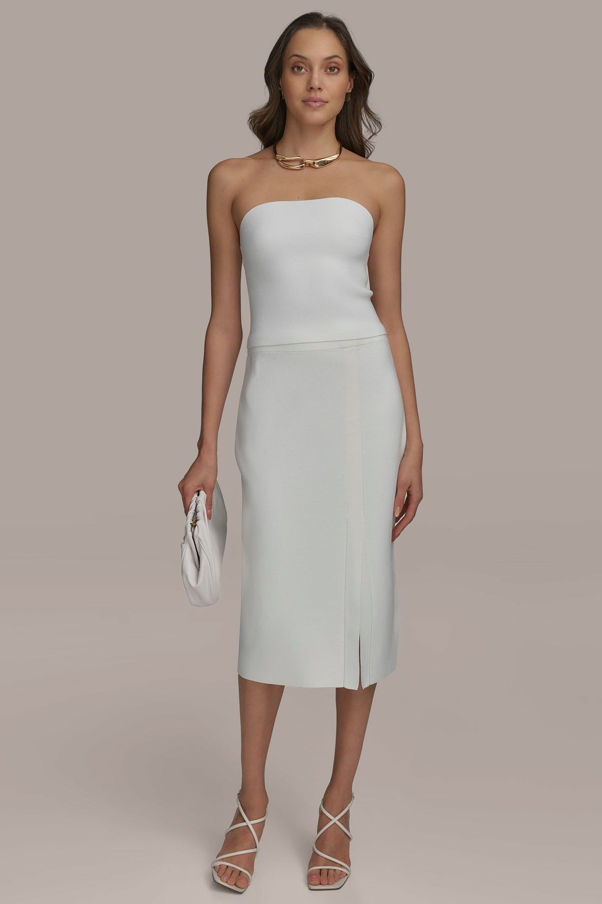 Donna Karan SWEATER BANDEAU TOP