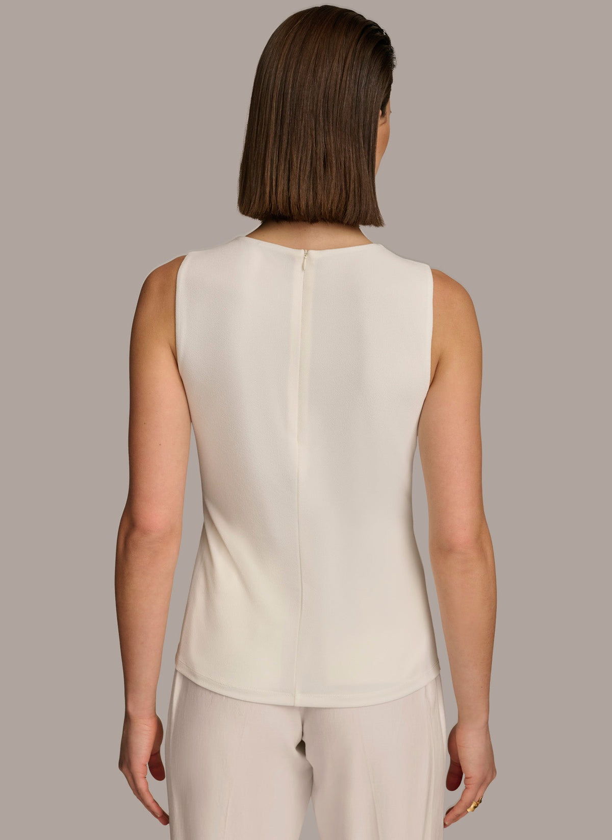 Donna Karan CREW NECK WRAP TOP