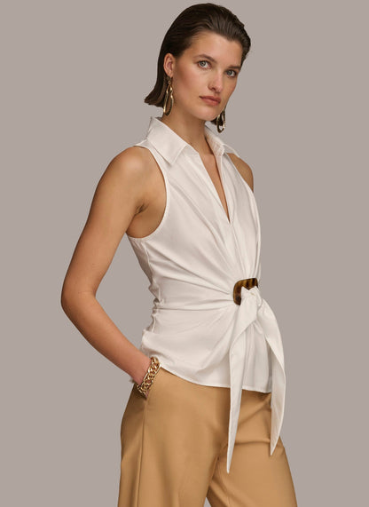 Donna Karan TORTOISE HARDWARE KNOT TOP