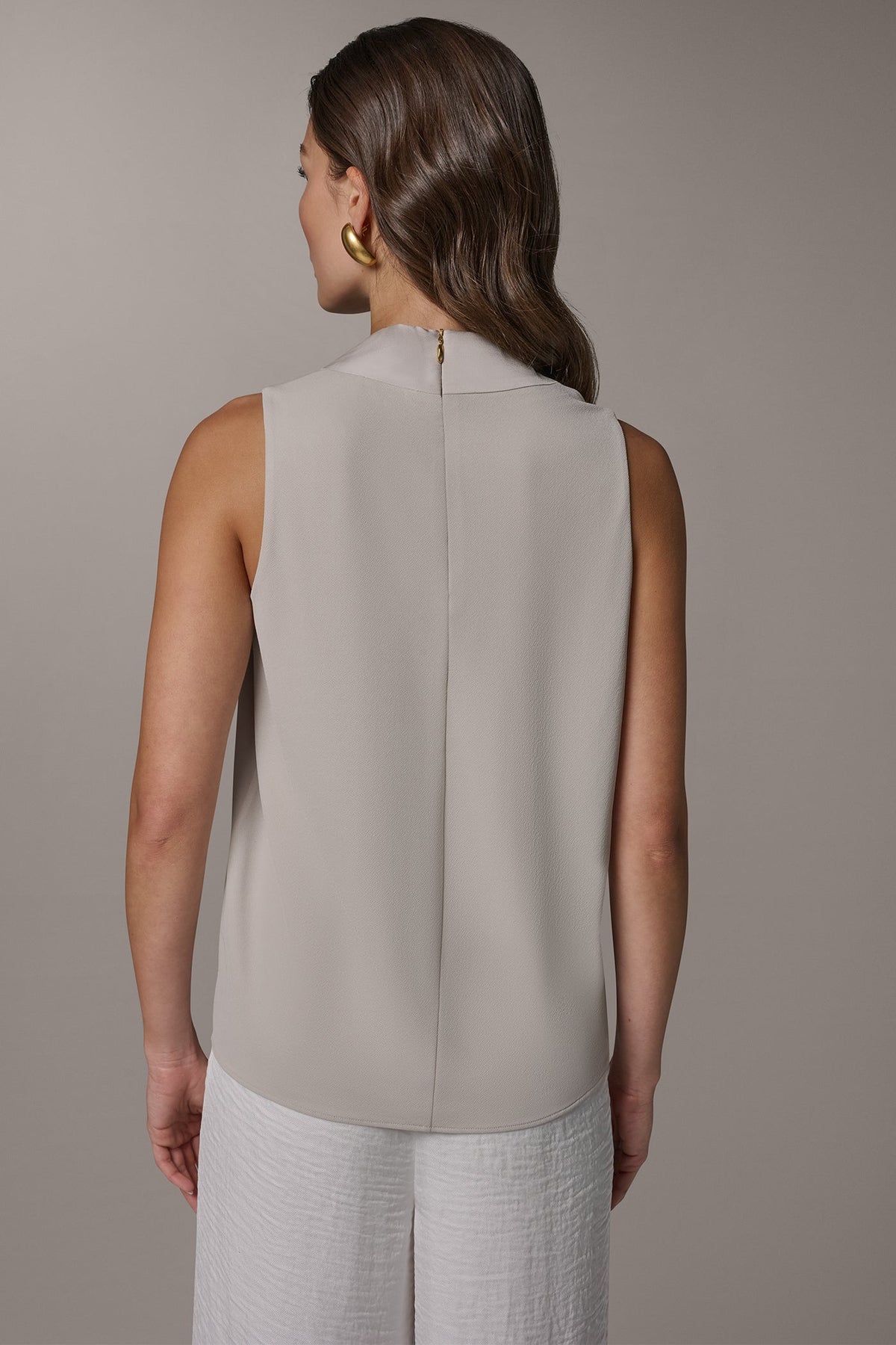 Donna Karan TWIST DRAPE SHOULDER BLOUSE